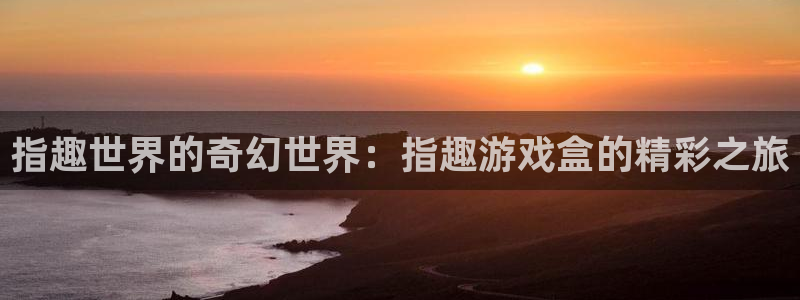 指趣世界的奇幻世界：指趣游戏盒的精彩之旅